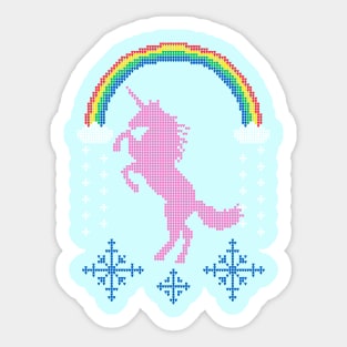 Christmas Unicorn Sticker